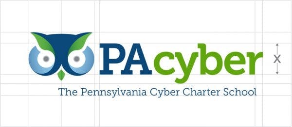 Proportions for the PA Cyber logo